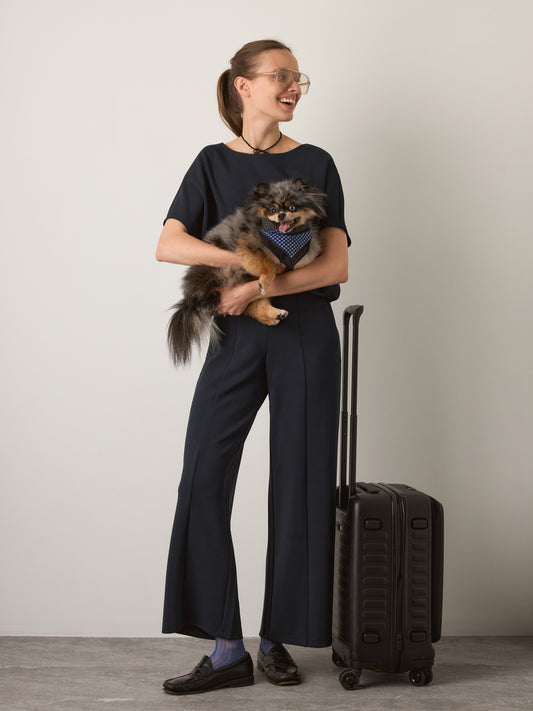 MONK & LOU - Ramona Seamed Pants - Soft Black