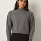 MONK & LOU - Rani Relaxed Mockneck Pullover - 