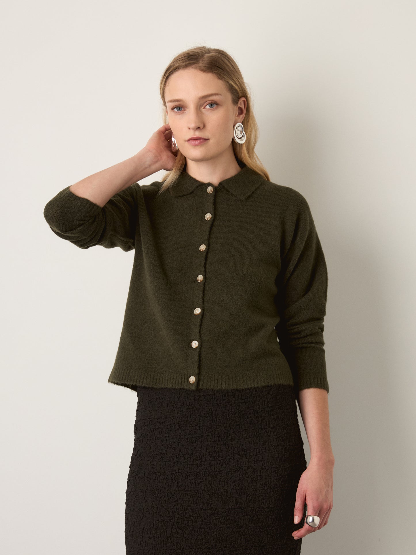 MONK & LOU - Saffi Polo Cardigan - 