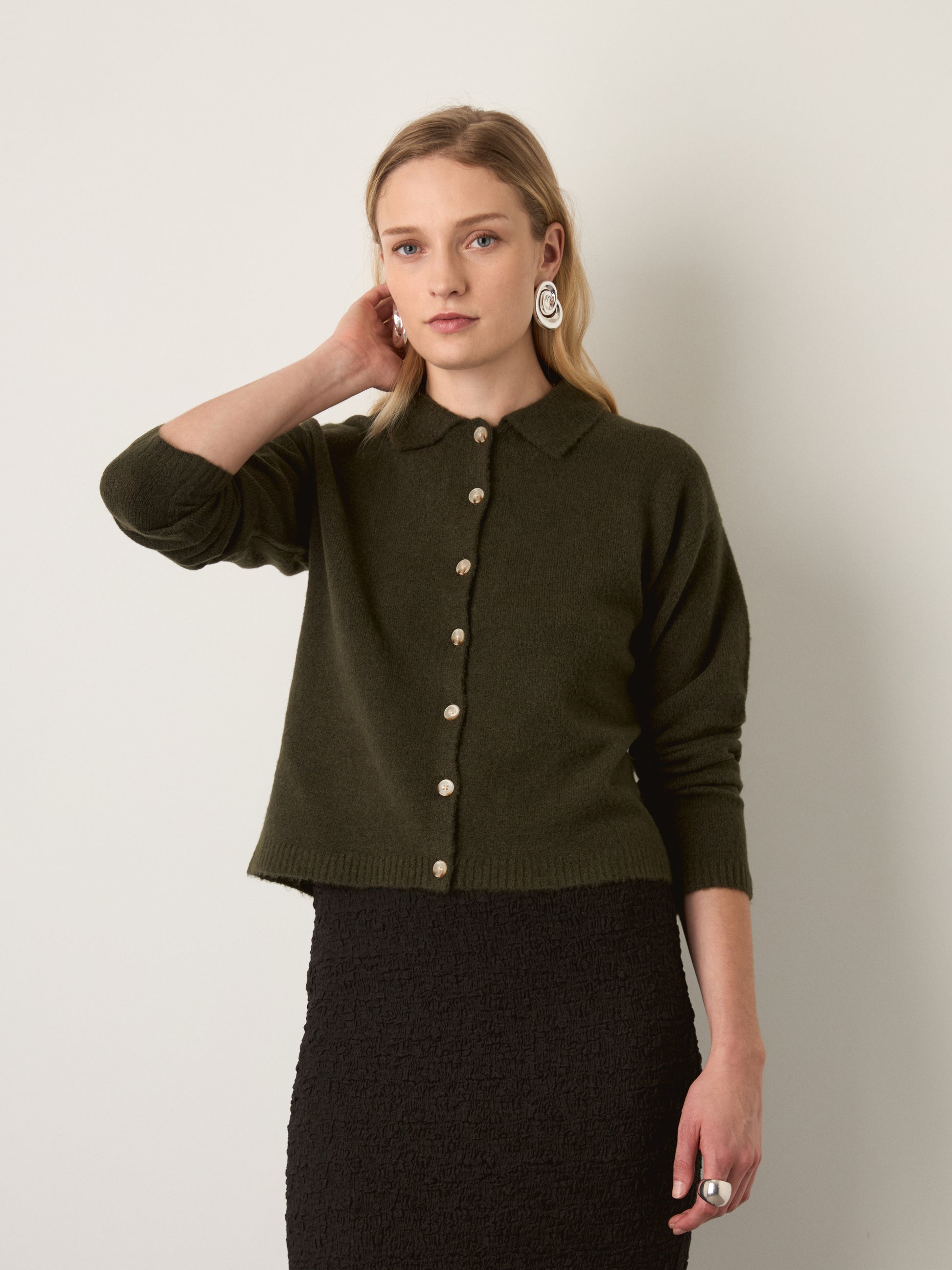 MONK & LOU - Saffi Polo Cardigan - 