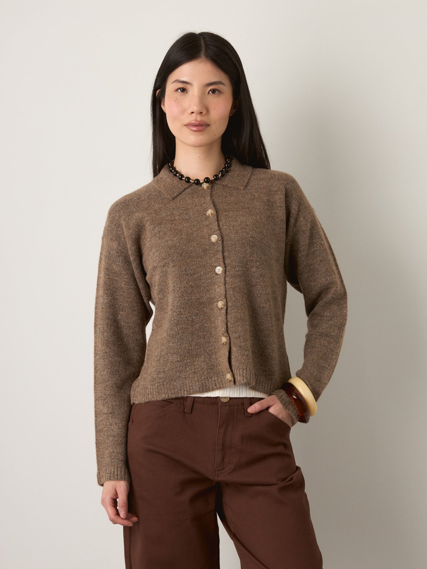 MONK & LOU - Saffi Polo Cardigan - 