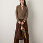 MONK & LOU - Saffi Polo Cardigan - Heather Walnut