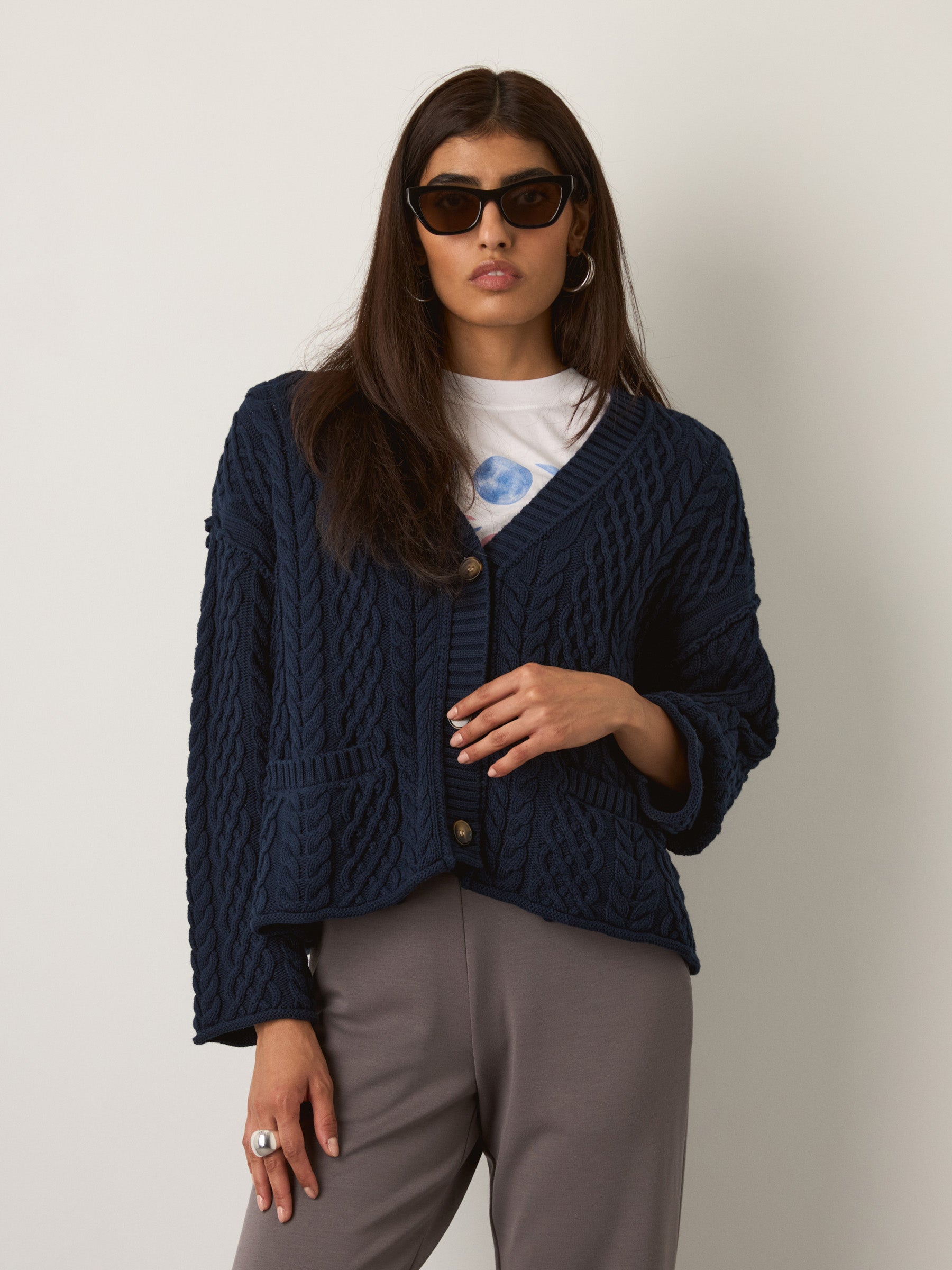 MONK & LOU - Sage Relaxed Cardigan - 