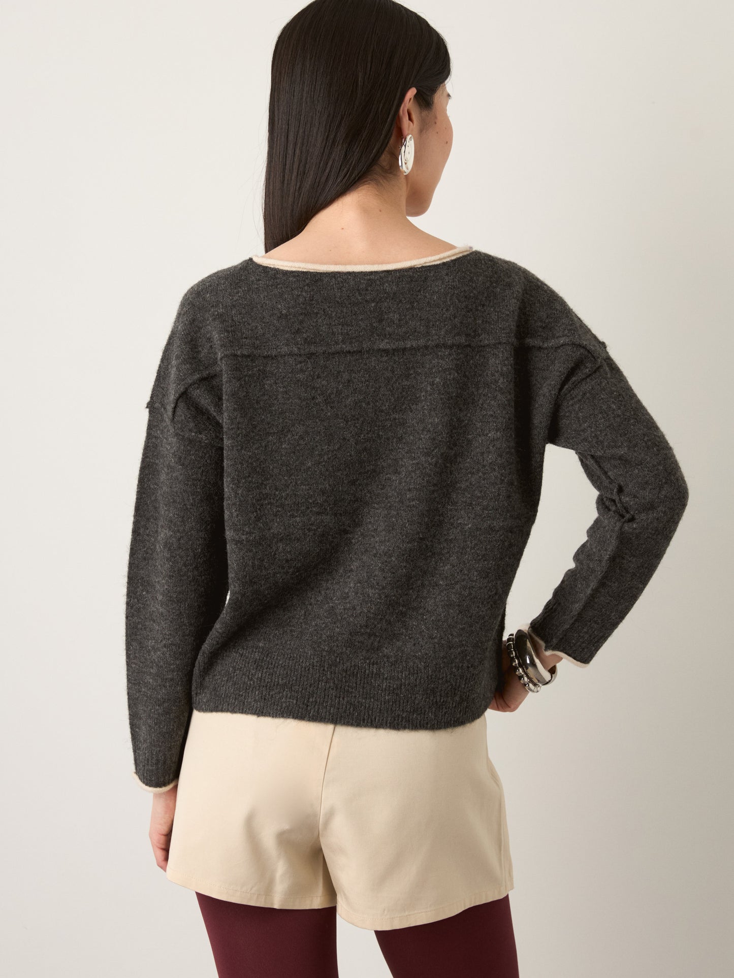 MONK & LOU - Shiloh Relaxed Pullover Sweater - 