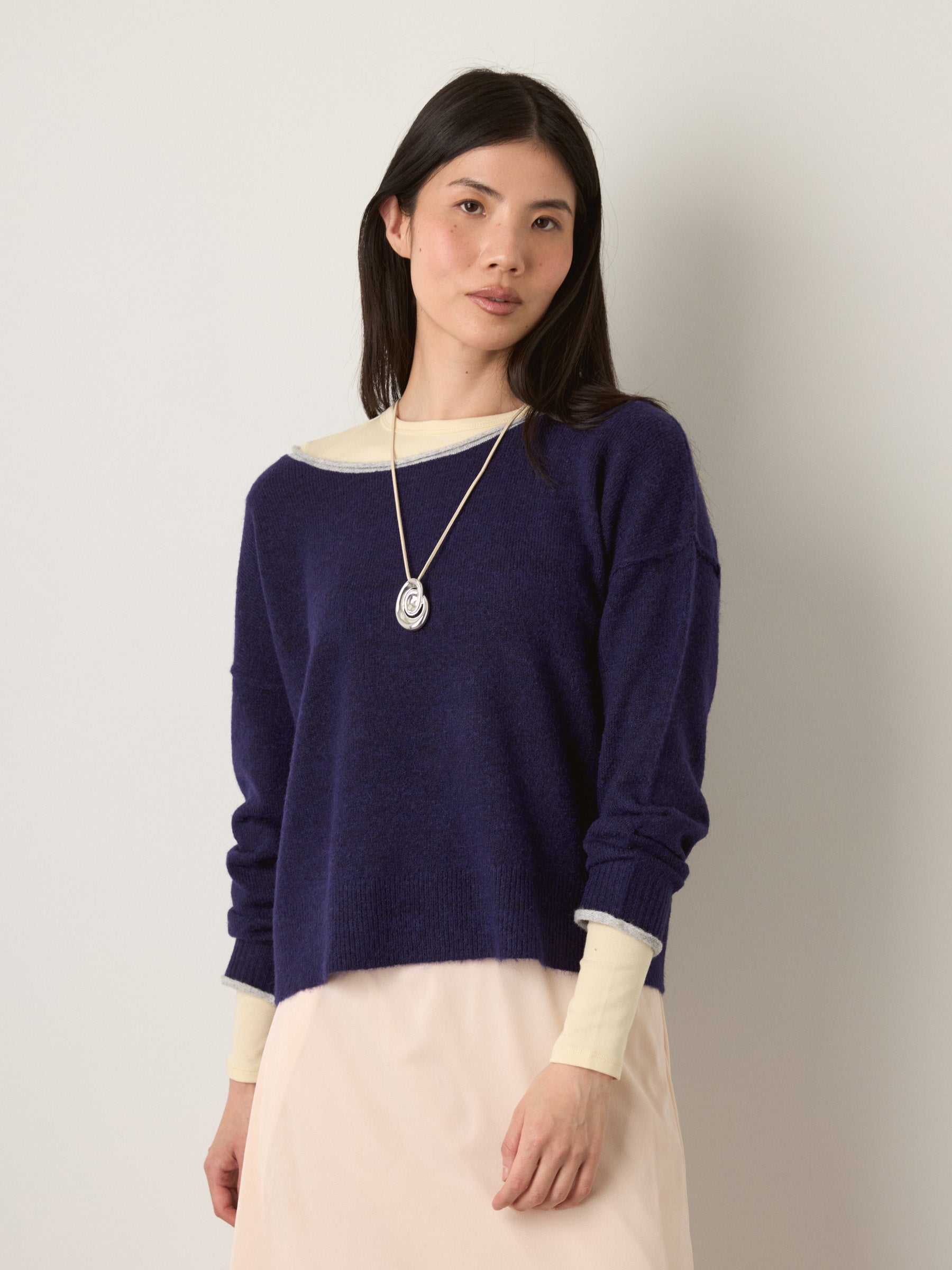 MONK & LOU - Shiloh Relaxed Pullover Sweater - 