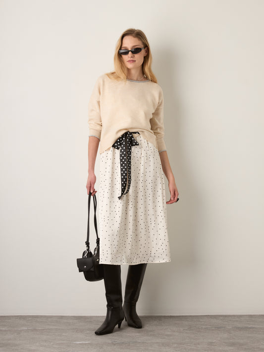 MONK & LOU - Shiloh Relaxed Pullover Sweater - Ivory