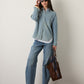 MONK & LOU - Sylvie Knit Shirt Jacket - Blue Indigo