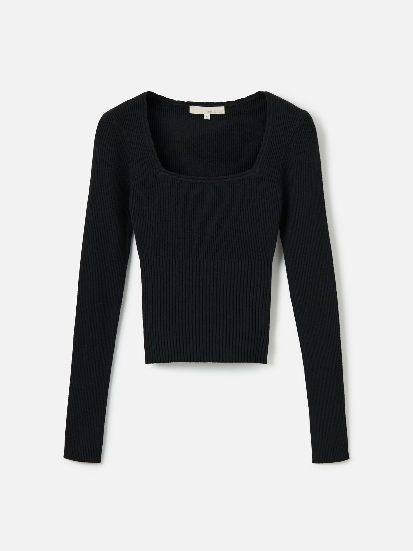 MONK & LOU - Bliss Square Neck Top - Black