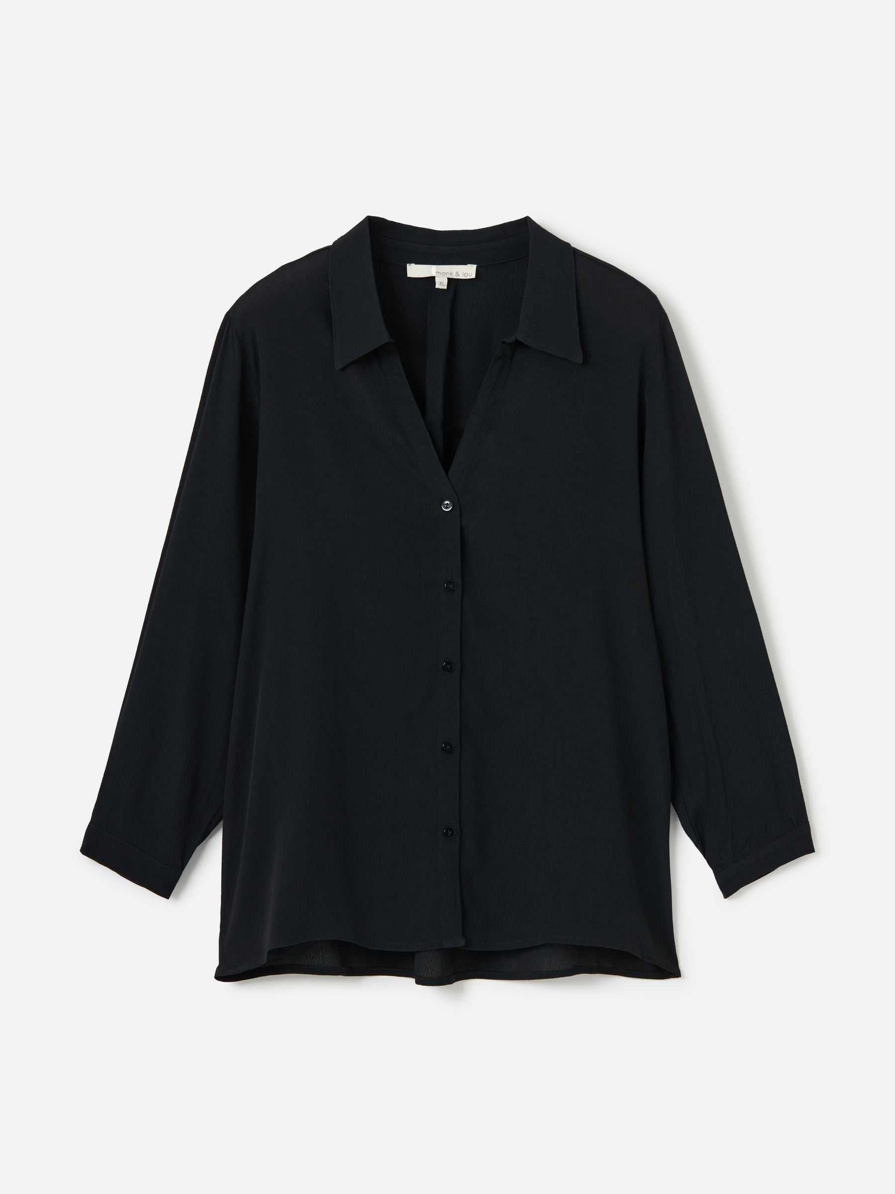 Monk & Lou TOPS Black / 2XS Janae Back Pleat Blouse