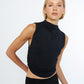 Monk & Lou TOPS Black / XS Shona Mock Neck Ruched Shell