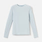 MONK & LOU TOPS Icy Blue / 2XS Beatrice Crewneck Long Sleeve Top
