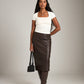 MONK & LOU - Seamless Carina Square Neck Baby Tee - Ivory