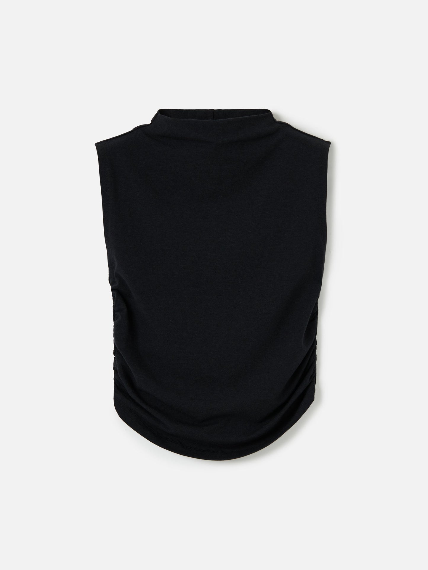 Monk & Lou TOPS Shona Mock Neck Ruched Shell