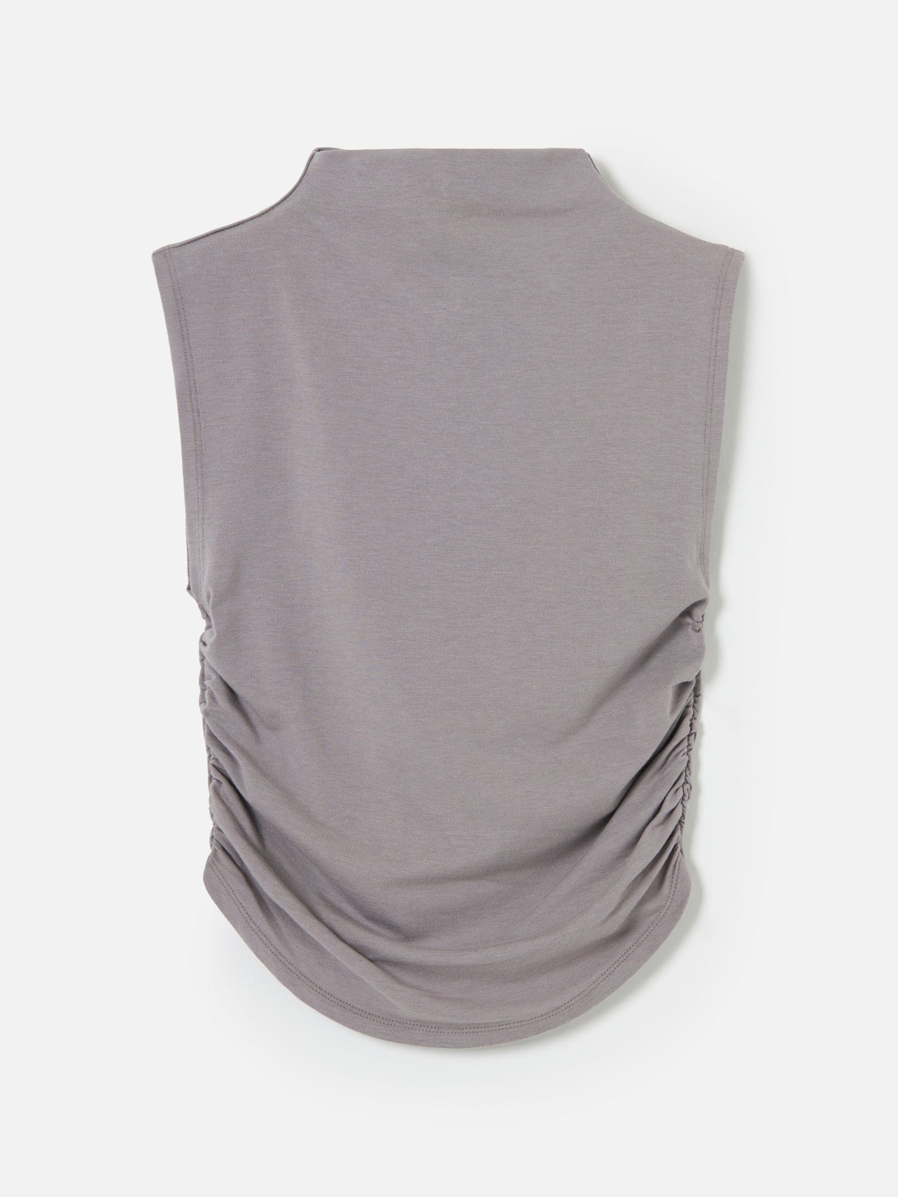 Monk & Lou TOPS Shona Mock Neck Ruched Shell