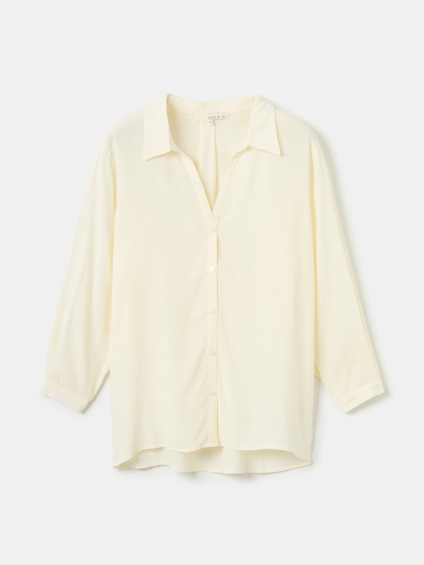 Monk & Lou TOPS Soy / 2XS Janae Back Pleat Blouse