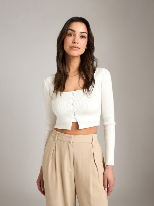 Sweater - Monk & Lou - Capri Cropped Cardigan - PLENTY