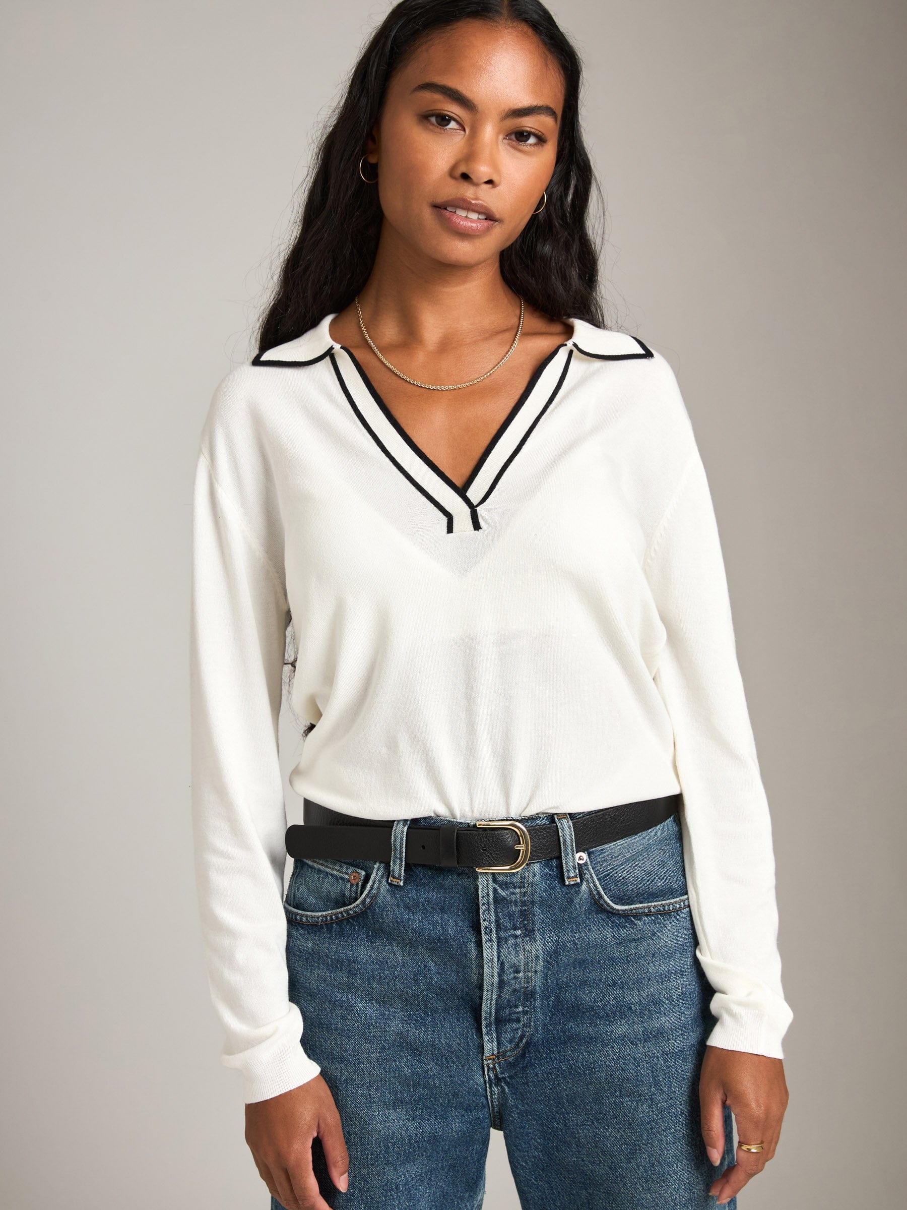 MONK & LOU - Rochelle Longsleeve Polo