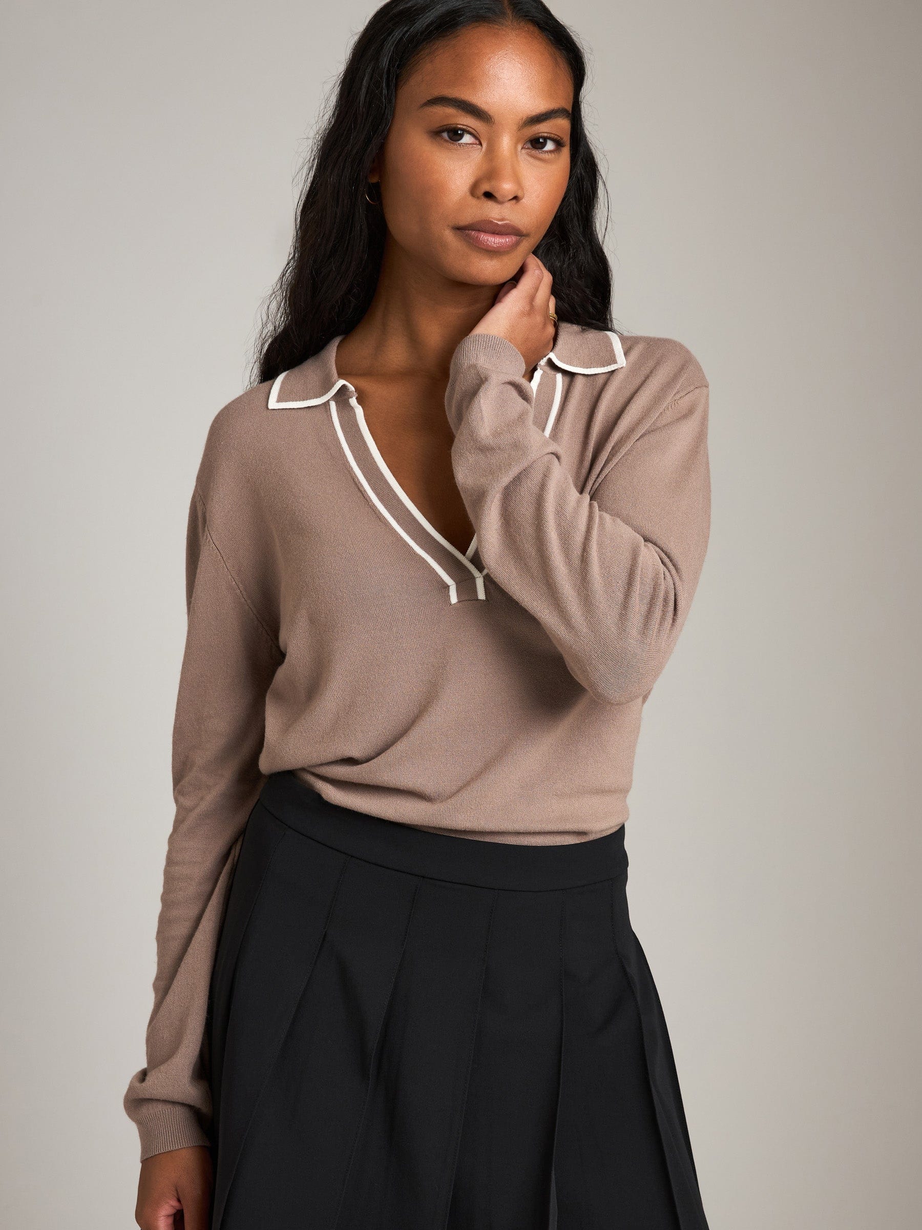 MONK & LOU - Rochelle Longsleeve Polo