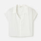 MONK & LOU TOPS White / 2XS Bonita Collar Blouse