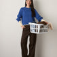 MONK & LOU - Valerian Cropped Sweater - Rich Blue