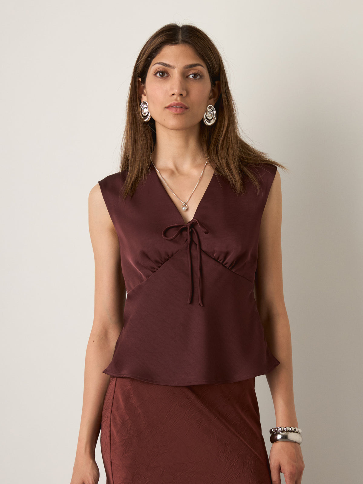 Zinnia Shell Tie Top