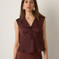 MONK & LOU - Zinnia Shell Tie Top - 