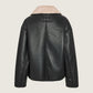 NOISY MAY - Zinna Faux Leather Aviator Jacket - 