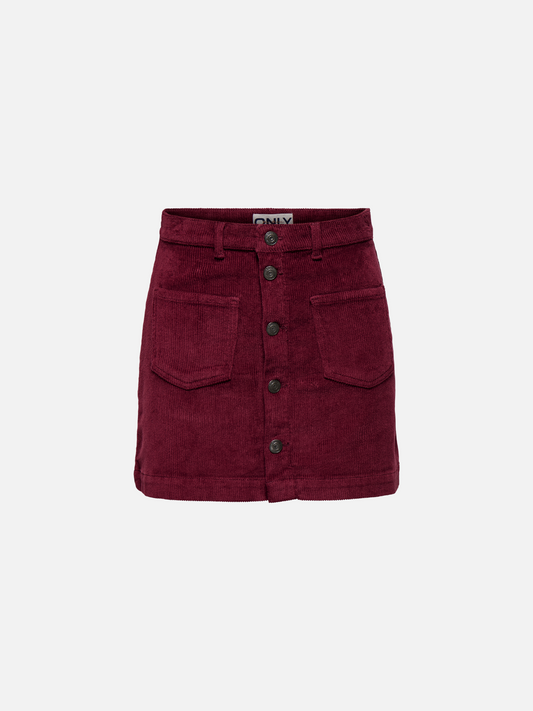 ONLY - Amazing Cord Skirt - Tawny Port