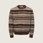 ONLY & SONS - Aiden Stripe Knit Sweater - Coffee Bean