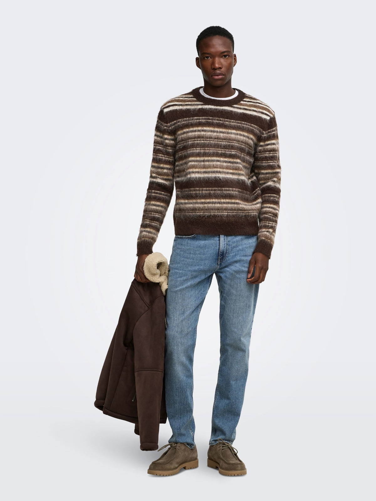 ONLY & SONS - Aiden Stripe Knit Sweater - 