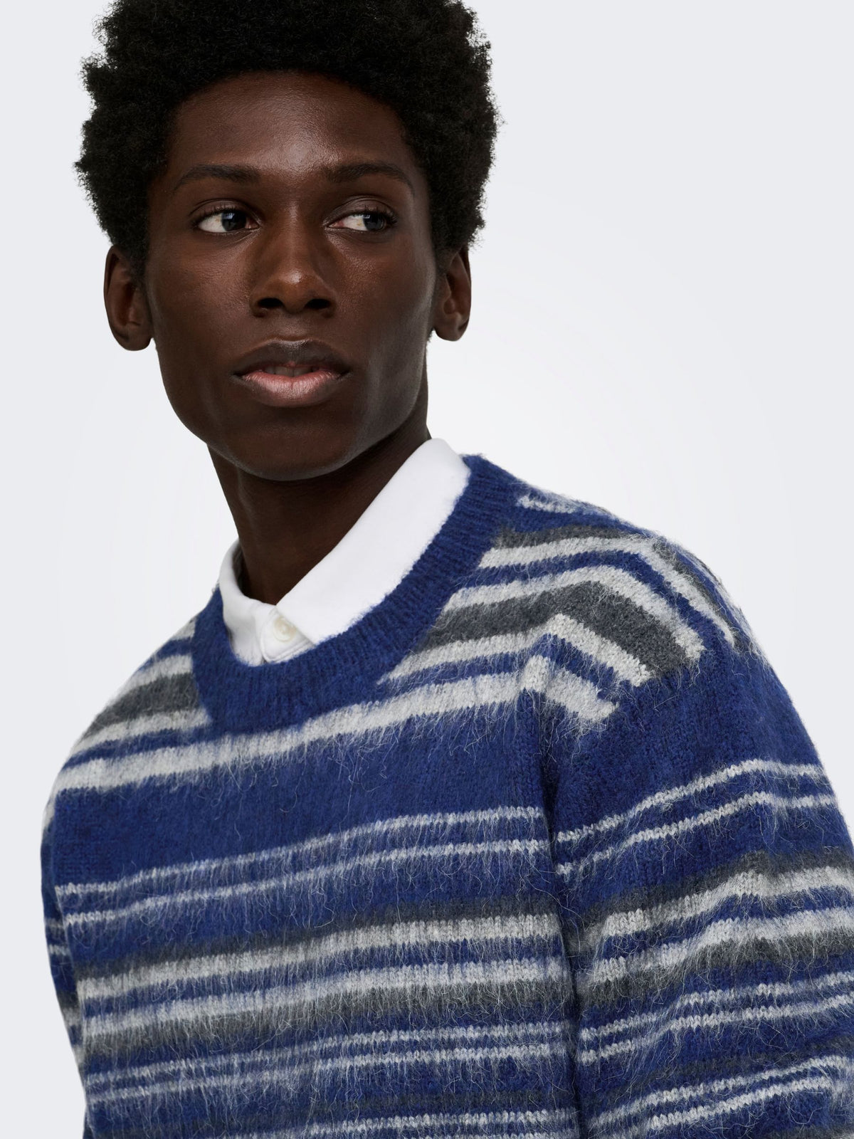 ONLY & SONS - Aiden Stripe Knit Sweater - 