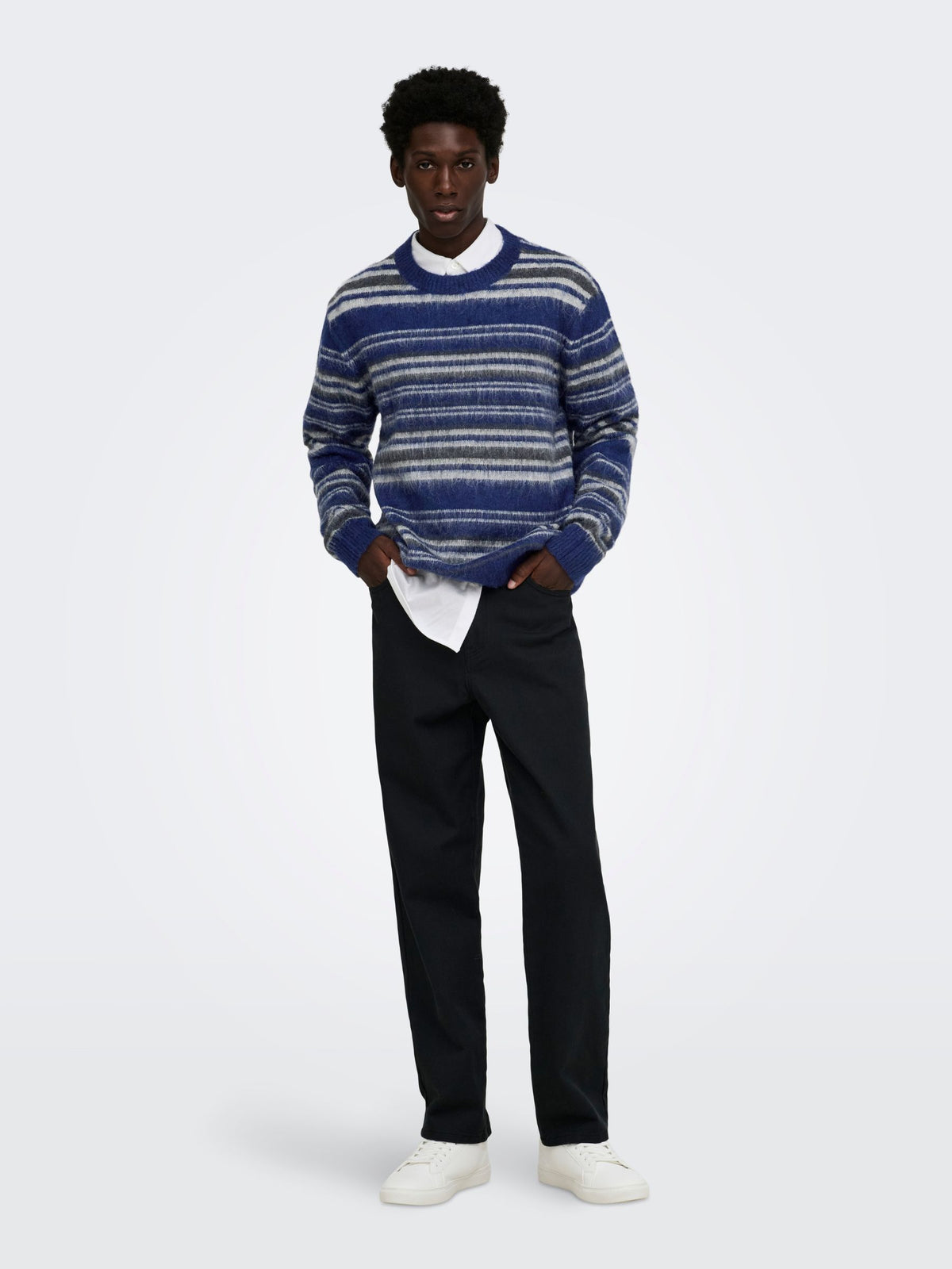 ONLY & SONS - Aiden Stripe Knit Sweater - 