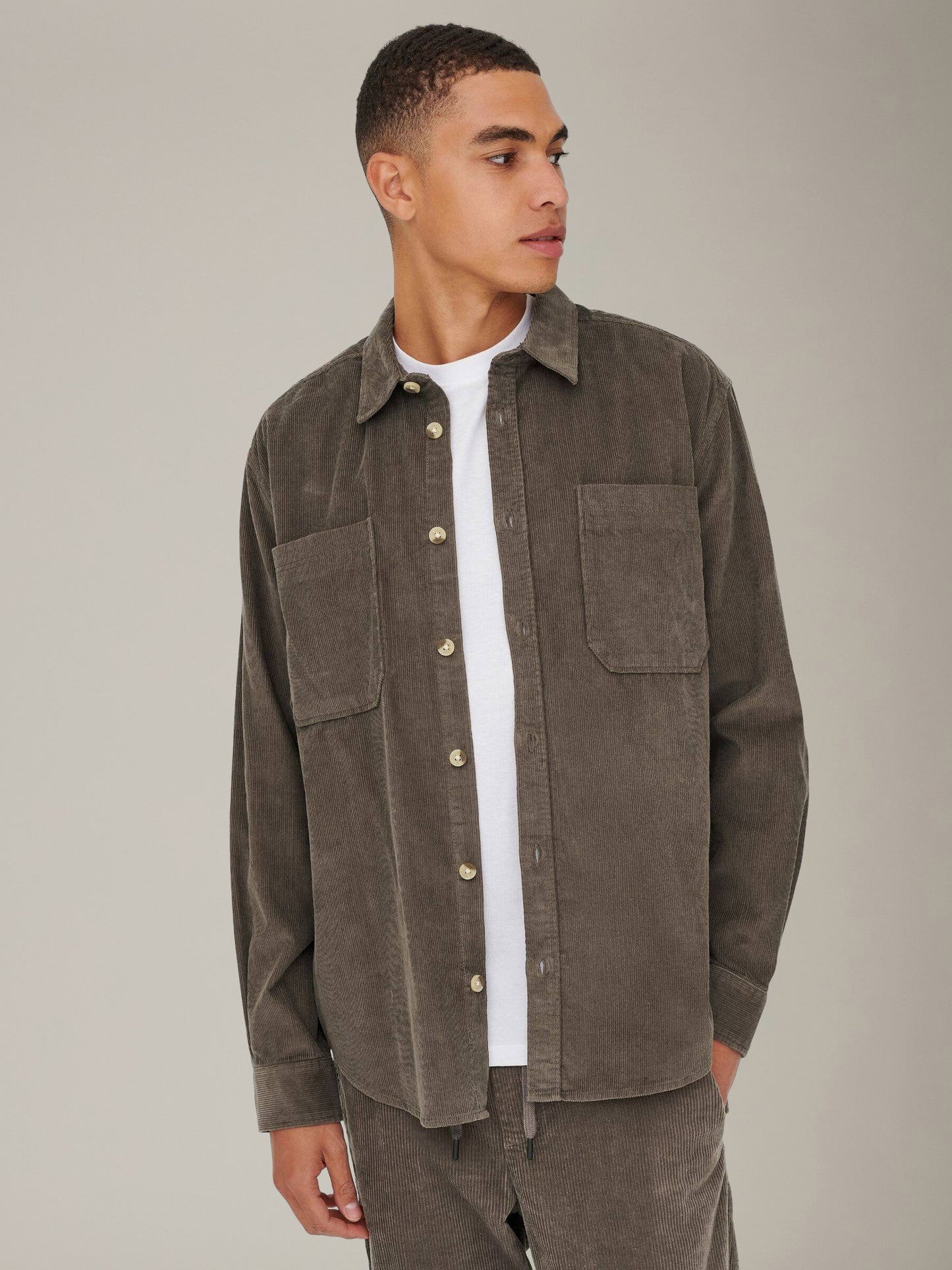 ONLY & SONS - Alp Washed Corduroy Longsleeve Shirt - 