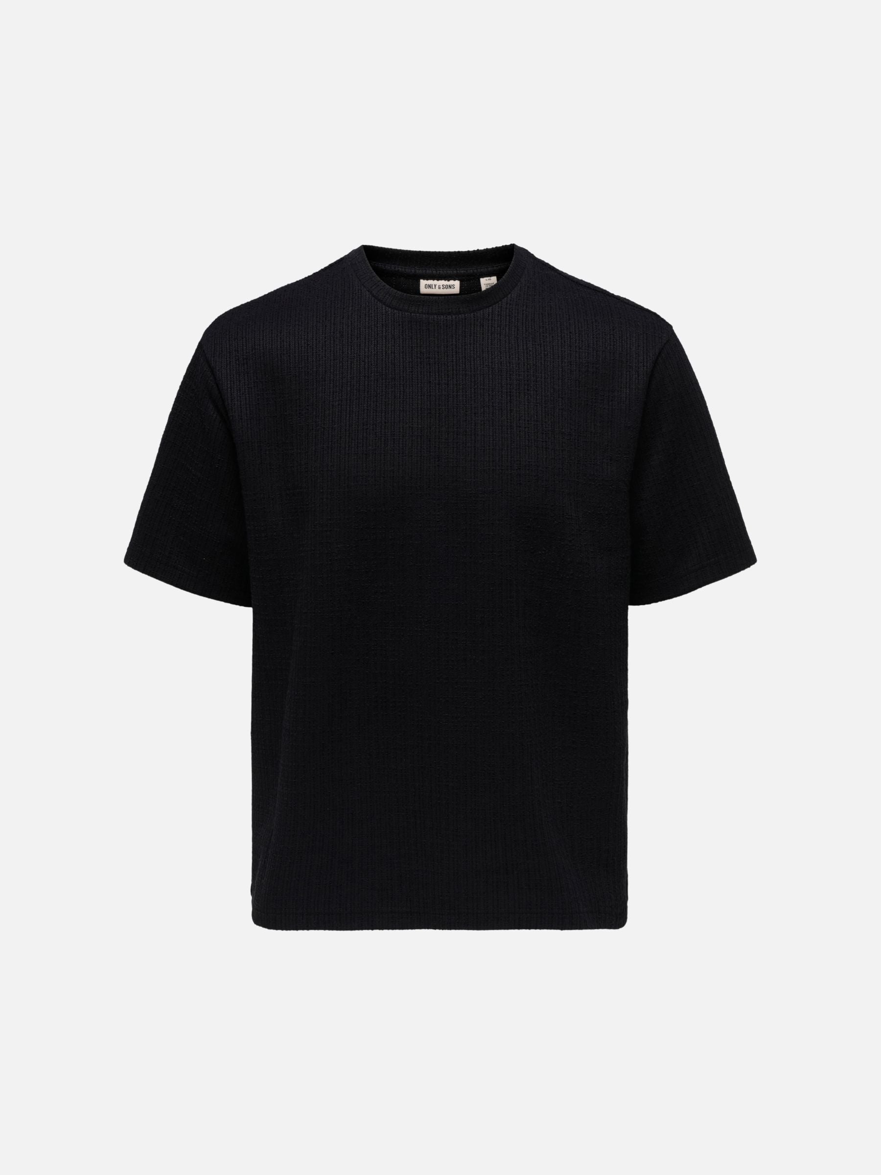 ONLY & SONS - Andre Jacquard Knit T-Shirt - Black