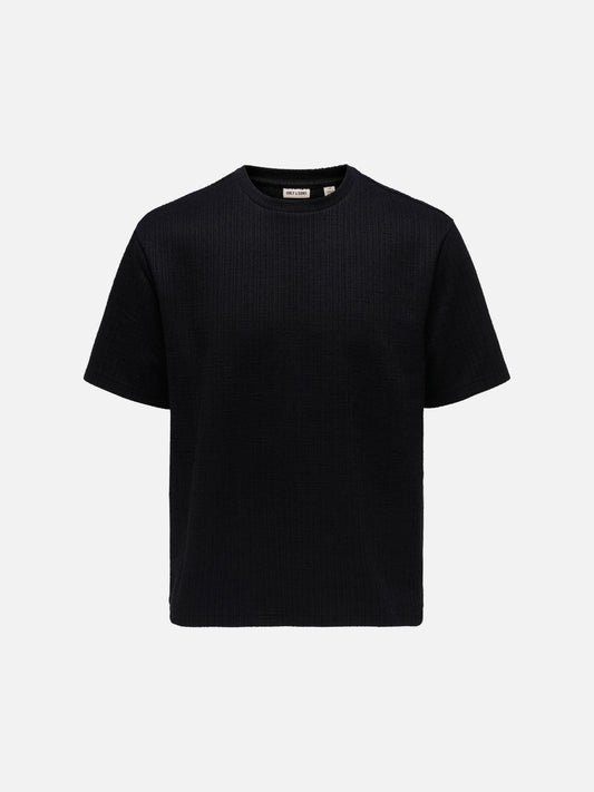 ONLY & SONS - Andre Jacquard Knit T-Shirt - Black