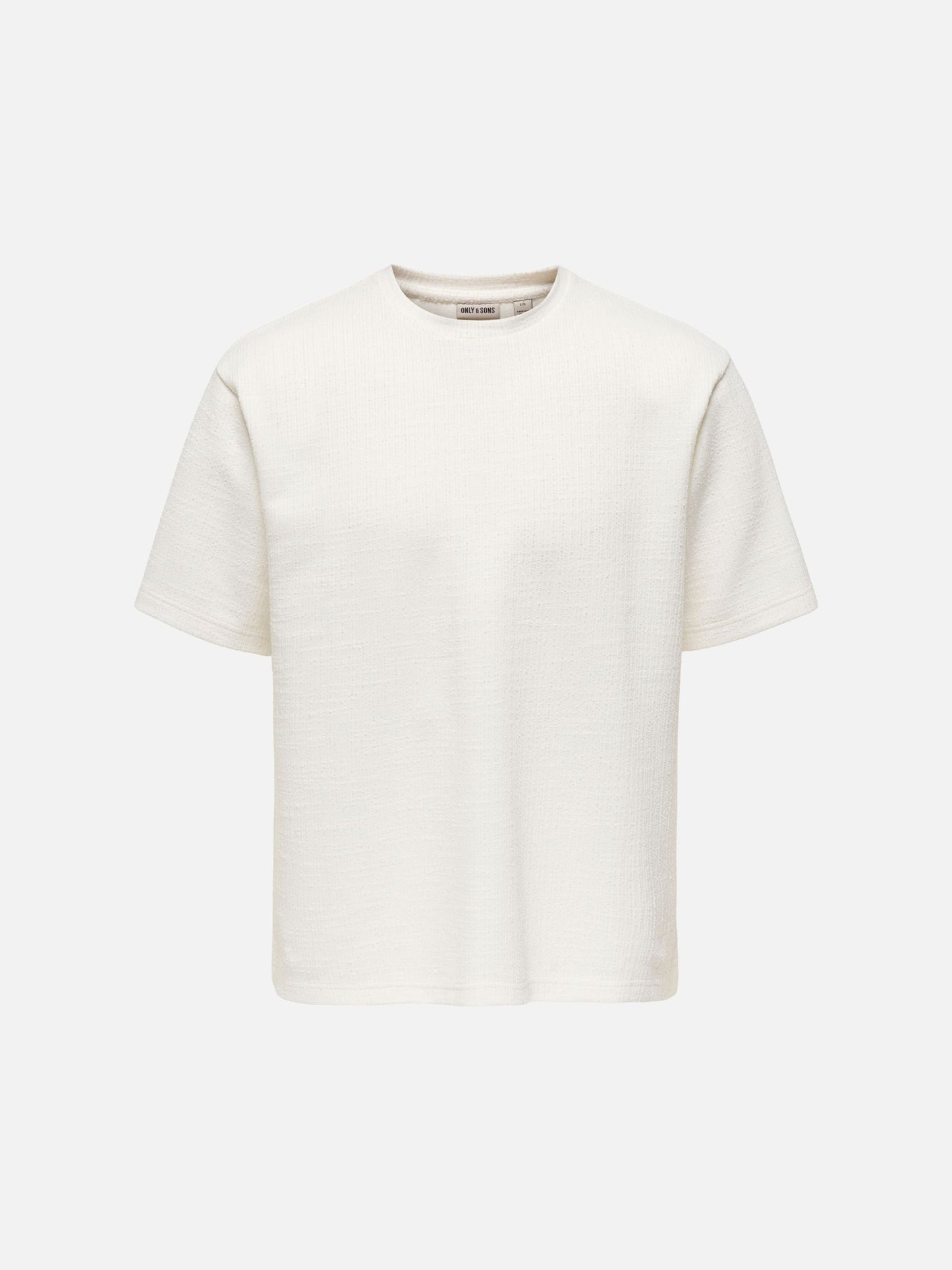 ONLY & SONS - Andre Jacquard Knit T-Shirt - Cloud Dancer