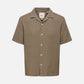 ONLY & SONS - Bertil Waffle Resort Shortsleeve Shirt - Walnut