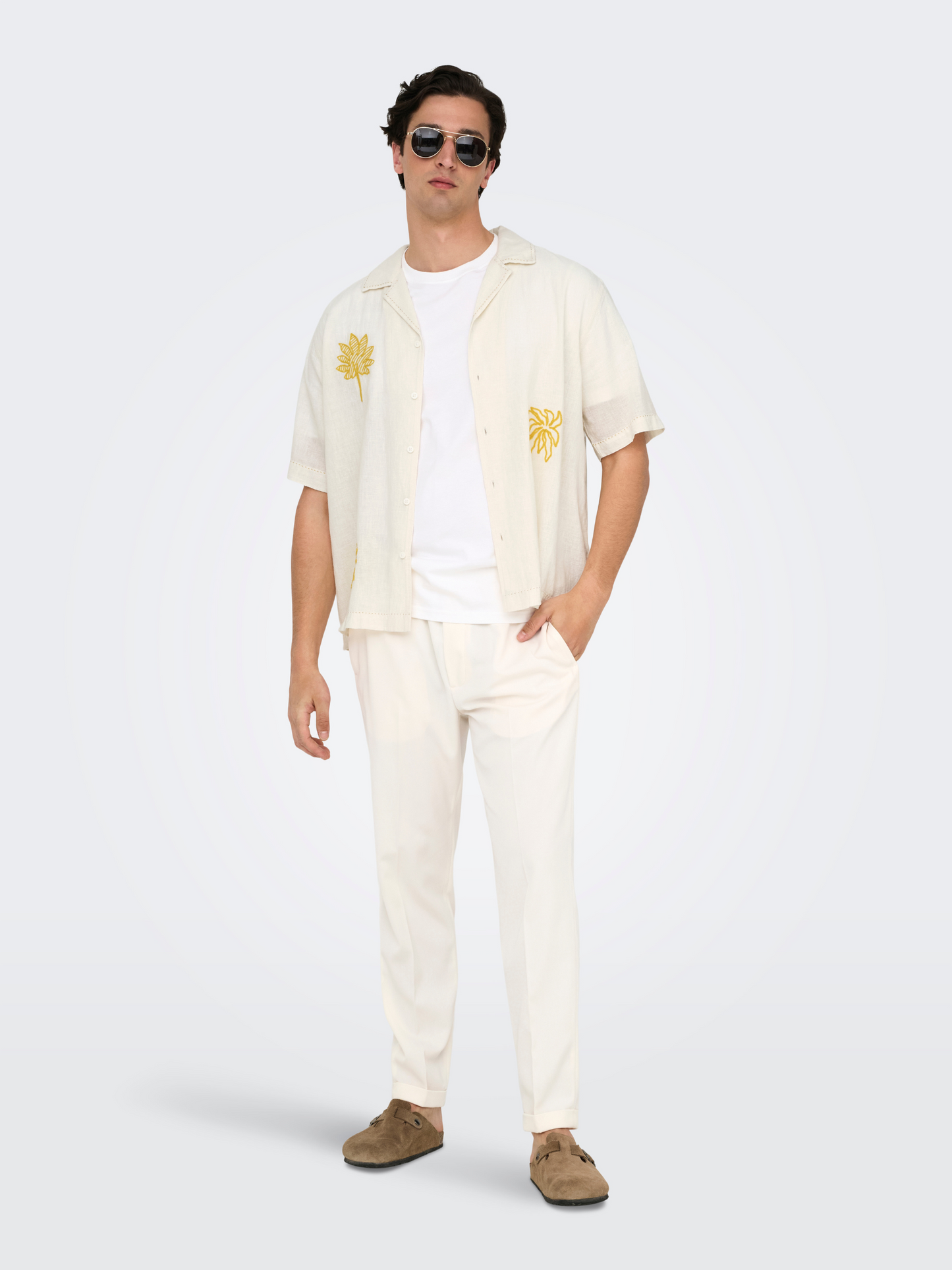 ONLY & SONS - Caidenly Embroidered Short Sleeve Shirt