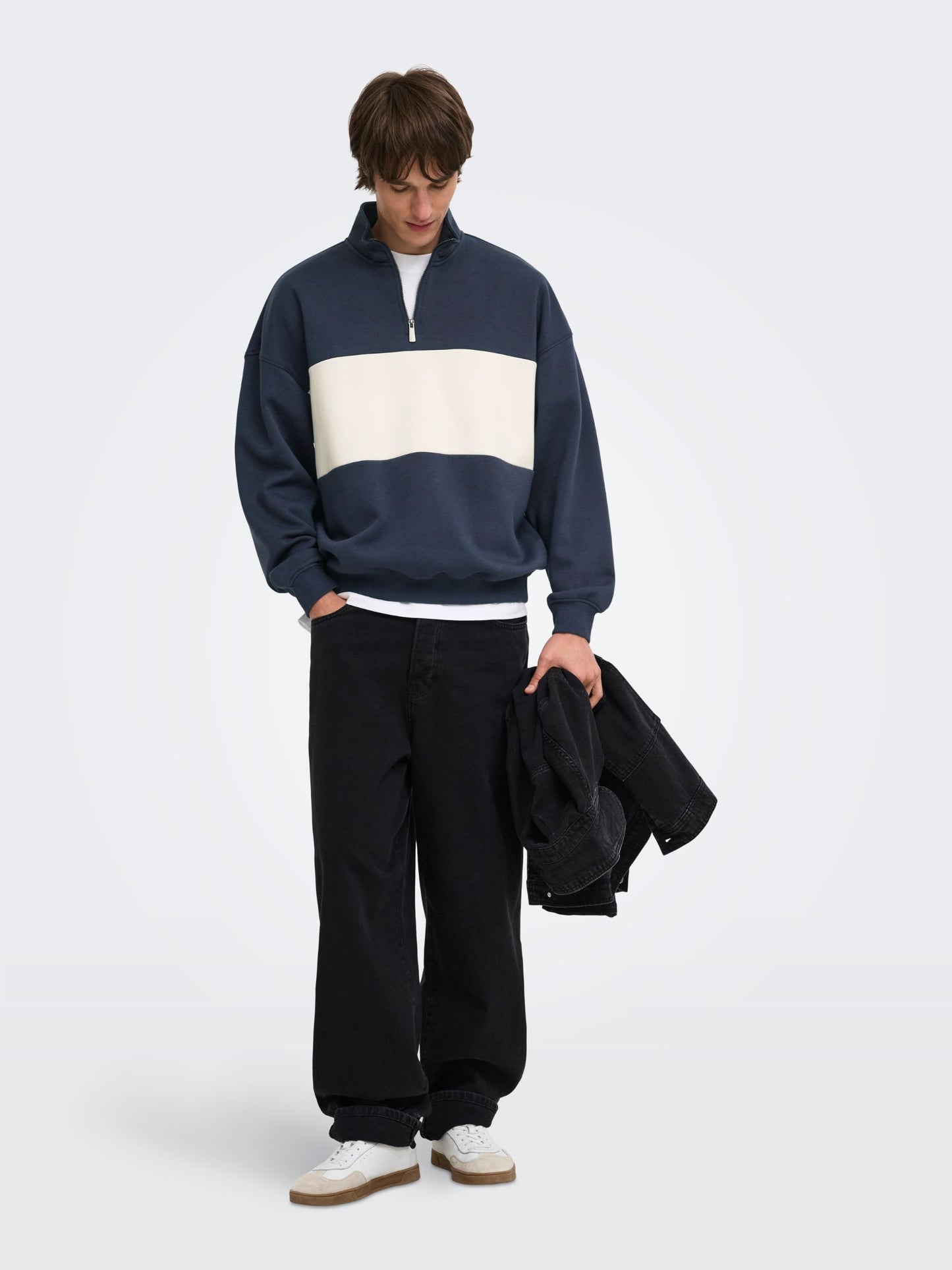 ONLY & SONS - Ceres Oversized Half-Zip Sweatshirt - 