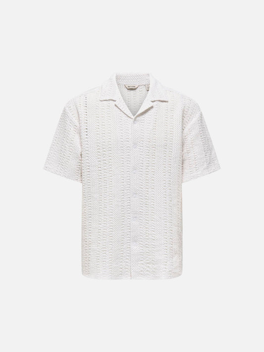 ONLY & SONS - Dani Crochet Shortsleeve Shirt - 