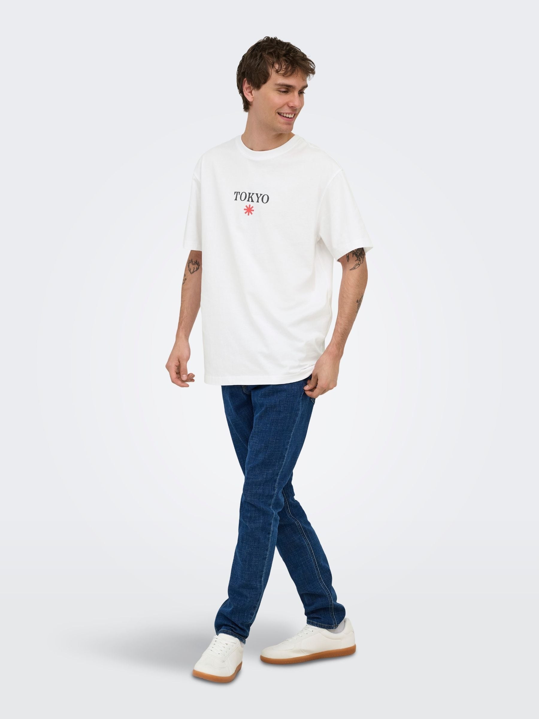 ONLY & SONS - Blueprint Graphic Shortsleeve T-Shirt - 
