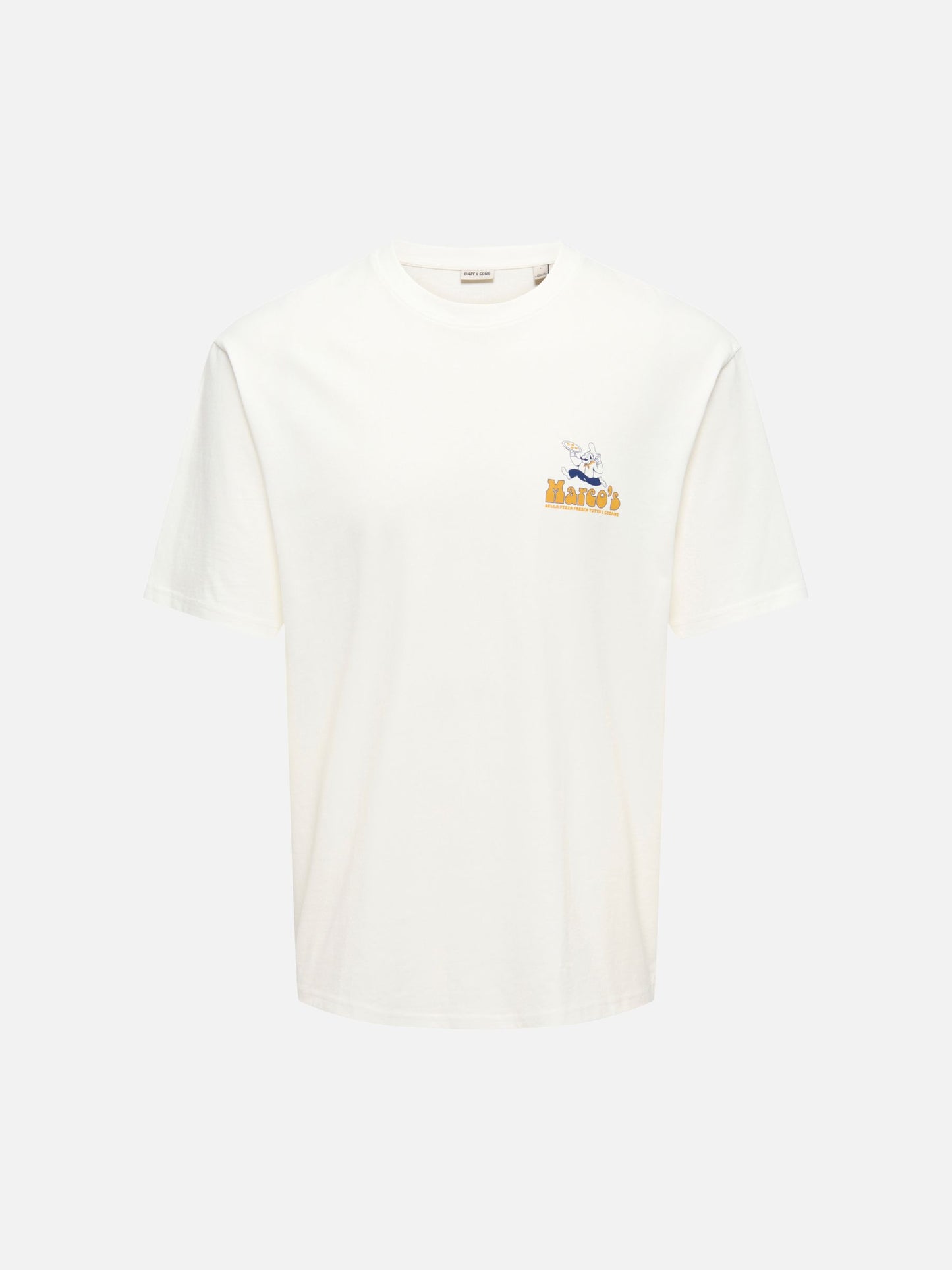 ONLY & SONS - Fred Marco Relaxed Graphic Shortsleeve T-Shirt - Coconut Milk Marco