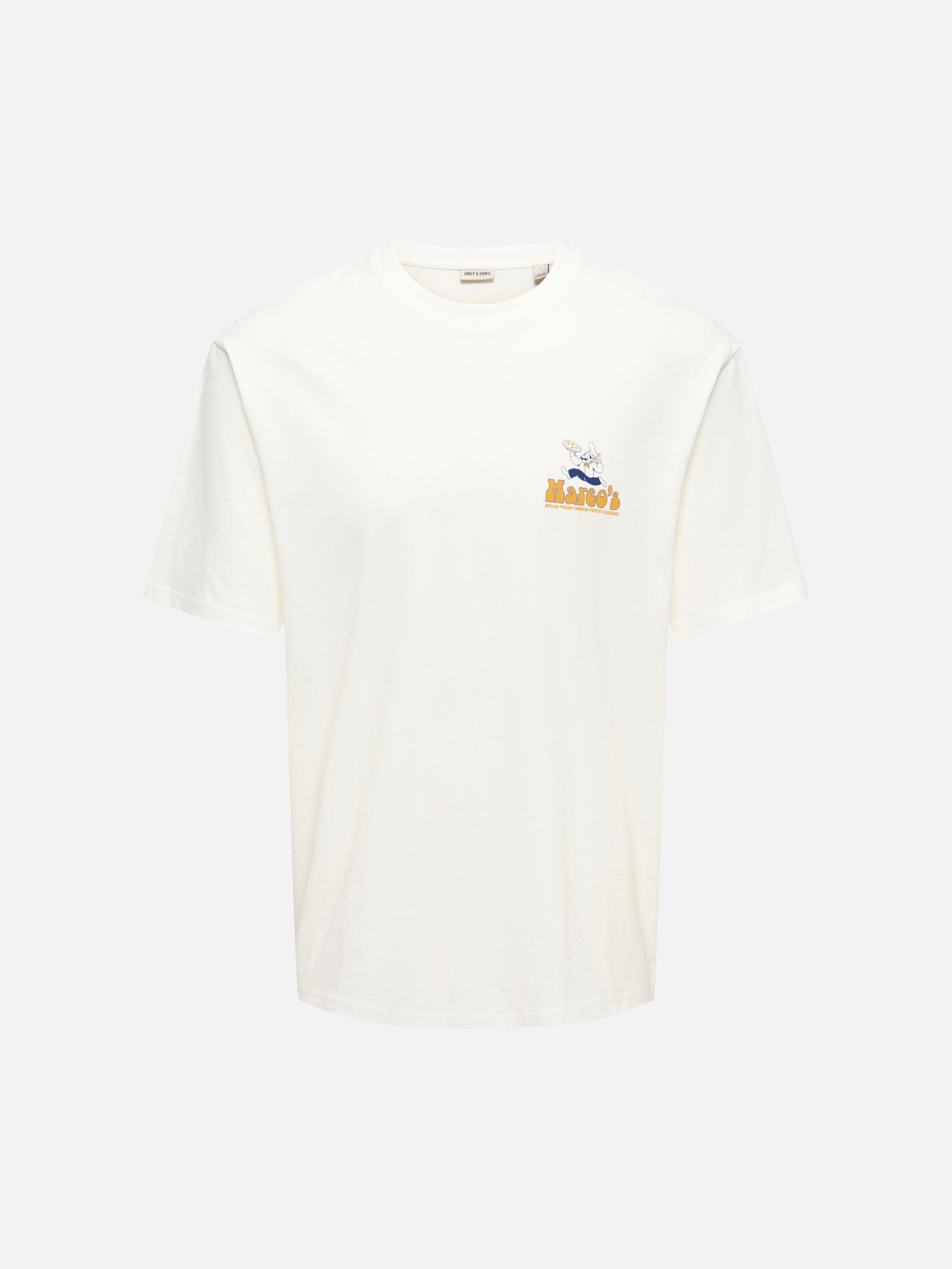 ONLY & SONS - Fred Marco Relaxed Graphic Shortsleeve T-Shirt - Coconut Milk Marco