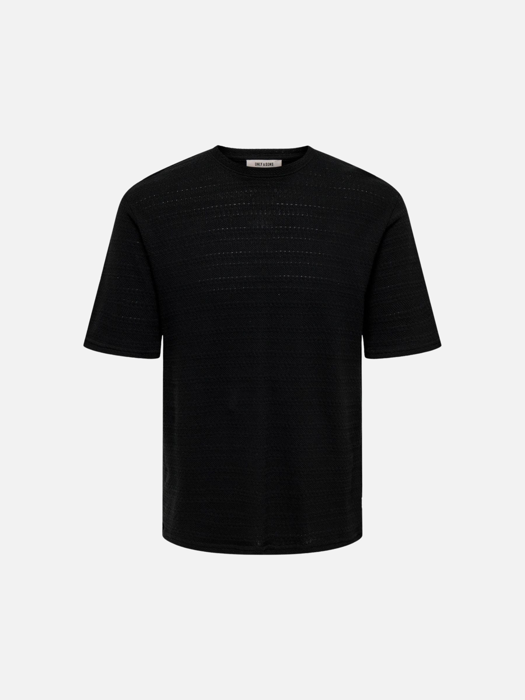 ONLY & SONS - Givo Crewneck Knit T-Shirt - Black