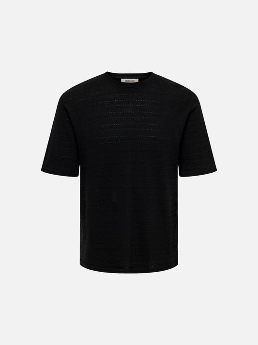 ONLY & SONS - Givo Crewneck Knit T-Shirt - Black
