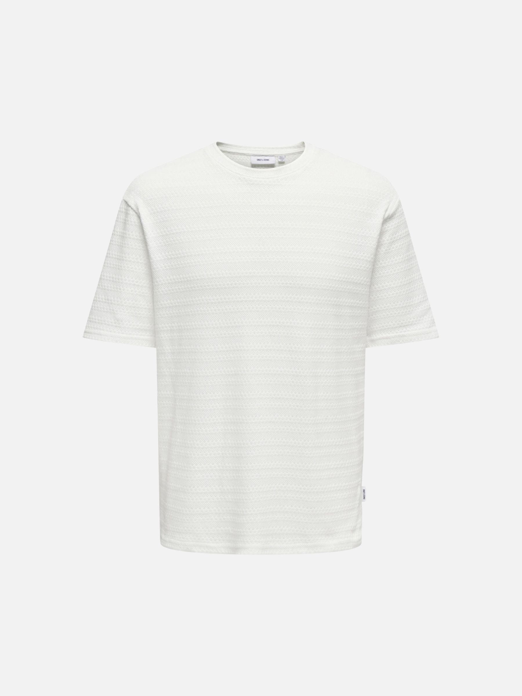 ONLY & SONS - Givo Crewneck Knit T-Shirt - Cloud Dancer