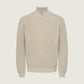 ONLY & SONS - Logan Nep Quarter-Zip Sweater - Silver Lining / Walnut / Black