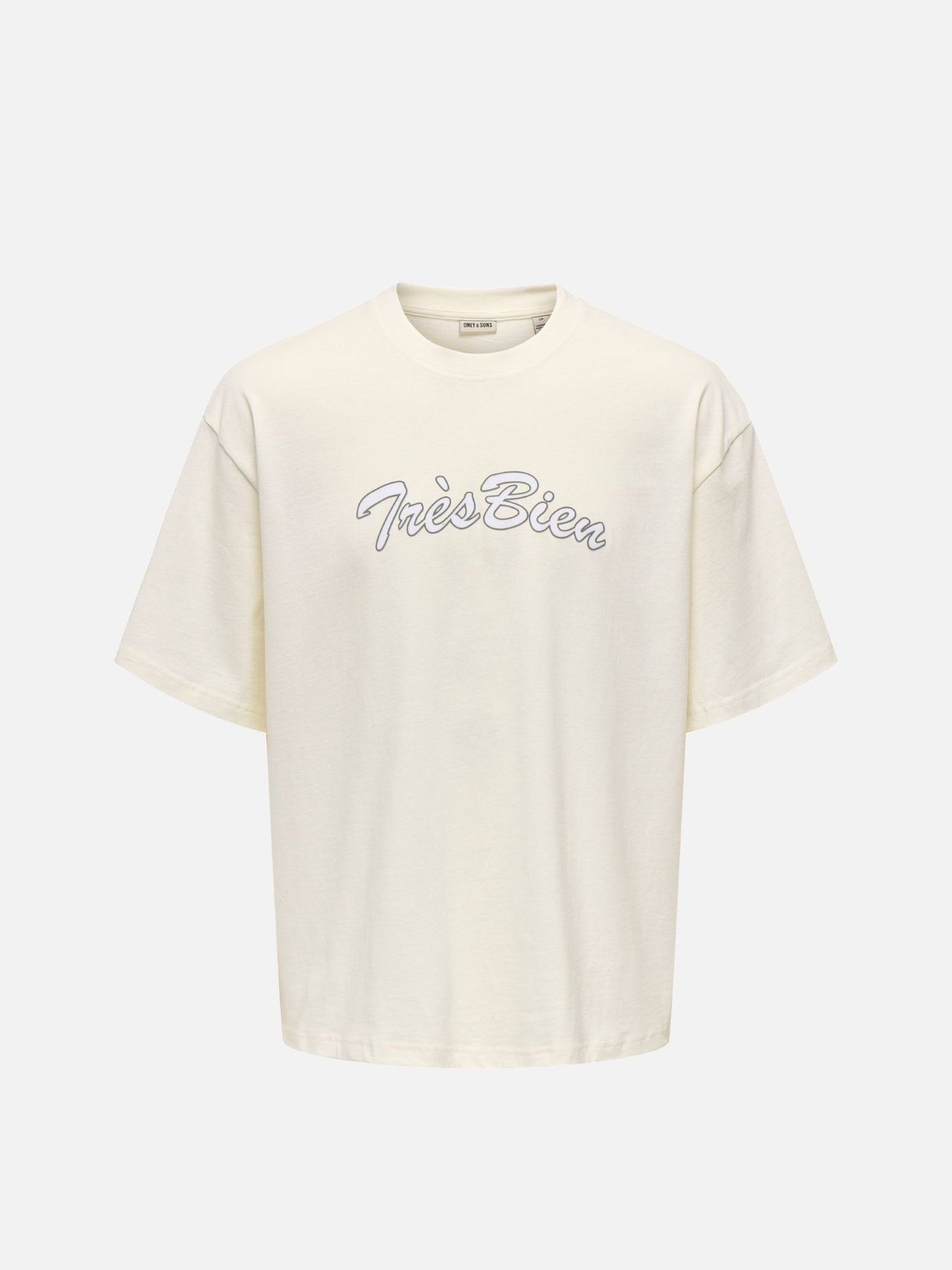 ONLY & SONS - Malik Paris Oversized T-Shirt - Whisper White