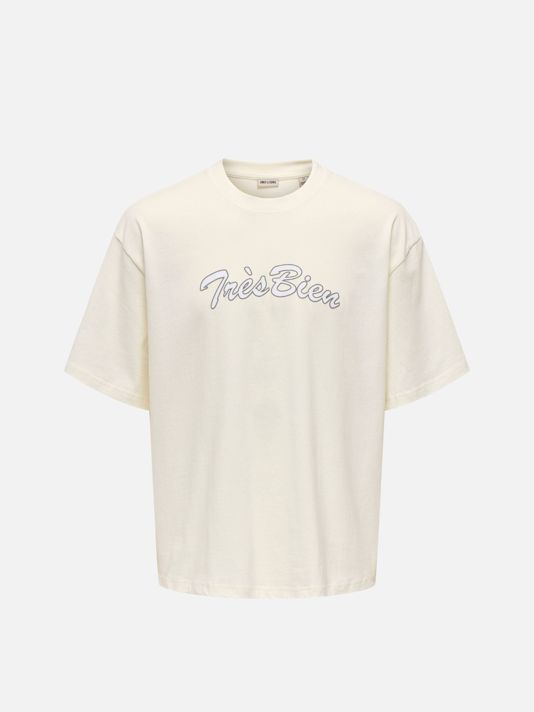 ONLY & SONS - Malik Paris Oversized T-Shirt - Whisper White