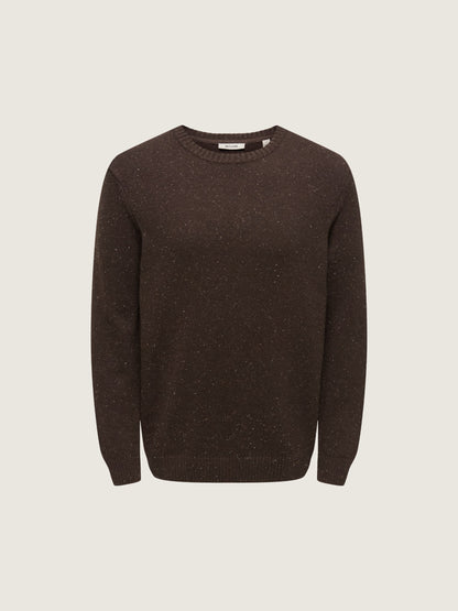 ONLY & SONS - Michael Crewneck Sweater - Demitasse